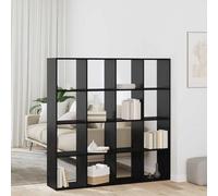Yisssmeng Bibliothèque en chêne noir - 137,5 x 29 x 137,5 cm - Étagère sur pied avec 16 compartiments de rangement - Design moderne - Matériau en bois robuste - Étagère de bureau - Séparateur de pièce