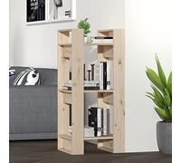 Yisssmeng Bibliothèque en pin massif - 41 x 35 x 91 cm - Séparateur de pièce - Sans paroi arrière - Moderne - Petite étagère autoportante - Pour salon, bureau, couloir