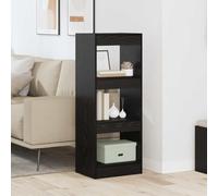 Yisssmeng Bibliothèque noire - 30 x 40 x 103 cm - En bois - Moderne - 3 compartiments - Avec fixation murale - Durable - Pour chambre à coucher, salon, bureau - Pour livres, décoration et plus encore