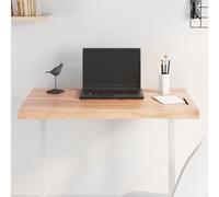 Yisssmeng Bord d'arbre - Plateau de table - En chêne massif laqué - Marron clair - 80 x 40 x 3 cm - Pour bureau, jeu, cuisine, bureau à domicile