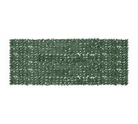 Yisssmeng Brise-vue pour balcon 400 x 150 cm avec feuilles vert foncé, tissu polyéthylène robuste, résistant aux intempéries, peu encombrant, pour petits balcons, terrasses et jardins, protection