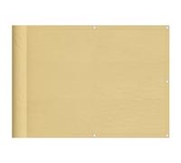 Yisssmeng Brise-vue pour balcon 75 x 800 cm - Couleur sable - 100 % polyester Oxford - Résistant aux intempéries - Avec corde de fixation de 24 m - Peu encombrant - Pour balcon, terrasse, jardin et