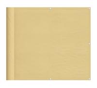 Yisssmeng Brise-vue pour balcon 90 x 1000 cm - Couleur sable - 100 % polyester Oxford - Résistant aux intempéries - Avec corde de fixation de 24 m et œillets en aluminium - Coupe-vent robuste pour