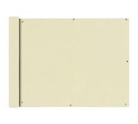 Yisssmeng Brise-vue pour balcon - 90 x 600 cm - Tissu Oxford crème résistant aux intempéries - Avec corde de 24 m - Paroi latérale peu encombrante pour terrasse et petits balcons - Protection contre