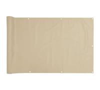 Yisssmeng Brise-vue pour balcon - Beige - 120 x 500 cm - Oxford - Résistant aux intempéries - Avec protection UV - Œillets en aluminium et corde de 24 m - Peu encombrant - Pour petits balcons