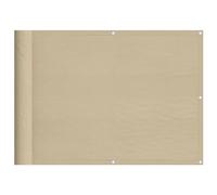 Yisssmeng Brise-vue pour balcon - Beige - 75 x 1000 cm - En polyester Oxford résistant aux intempéries - Avec protection UV - Peu encombrant et robuste - Pour balcon, terrasse et jardin