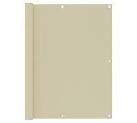 Yisssmeng Brise-vue pour balcon - Crème - 120 x 500 cm - Oxford - Résistant aux intempéries - Avec protection UV, œillets en aluminium et corde de 24 m - Peu encombrant - Pour petits balcons