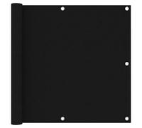 Yisssmeng Brise-vue pour balcon - Noir - 90 x 600 cm - Oxford - Résistant aux intempéries - Avec protection UV, œillets en aluminium et corde de 24 m - Peu encombrant - Pour petits balcons, terrasses