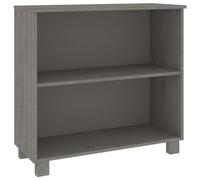 Yisssmeng Buffet 2 Étagères en Bois Pin Massif HAMAR Gris 85x35x80cm