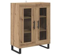 Yisssmeng Buffet 69,5 x 34 x 90 cm, aspect bois massif, style artisanal, haut moderne avec 2 portes, miracle de rangement pour couloir, salon, chambre à coucher, commode peu encombrante en matériau
