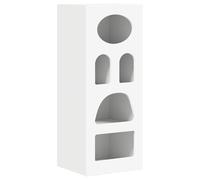 Yisssmeng Buffet blanc 40 x 35 x 100,5 cm - En bois dérivé du bois - Moderne - Avec étagères pour un rangement peu encombrant dans le couloir, le salon ou la chambre à coucher