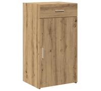 Yisssmeng Buffet Commode Chêne Artisanal 50 x 42,5 x 93 cm 1 Porte 1 Tiroir | Meuble de rangement compact pour salon, couloir ou salle à manger, doté d'un espace fermé et d'une finition effet bois.