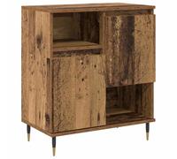 Yisssmeng Buffet en bois recyclé 60 x 35 x 70 cm avec 2 portes - Design moderne en bois - Robuste et peu encombrant - Pour salon, couloir, chambre à coucher
