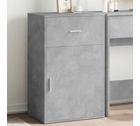 Yisssmeng Buffet gris béton - 56,5 x 39 x 90 cm - En matériau dérivé du bois - Robuste - Avec tiroir et 2 compartiments - Design moderne - Pour salon, chambre à coucher, couloir