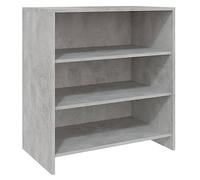 Yisssmeng Buffet gris béton - 70 x 40,5 x 75 cm - En bois - Design moderne - 3 étagères de rangement - Robuste et durable - Pour salon, couloir, chambre à coucher