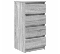 Yisssmeng Buffet gris Sonoma 37,5 x 35 x 76 cm en matériau dérivé du bois avec 4 tiroirs, armoire de rangement moderne Chest of Drawers pour salon, couloir et chambre à coucher