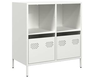 Yisssmeng Buffet Haut Blanc en Acier Laminé à Froid 68x39x73,5 cm