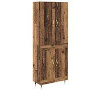 Yisssmeng Buffet haut étroit en bois recyclé - 69,5 x 34 x 180 cm - Montage mural - Buffet avec 2 portes - Durable et moderne - Pour salon, couloir, chambre à coucher