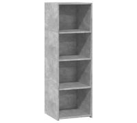 Yisssmeng Buffet Haut Gris Béton 40x41x124 cm Bois d'Ingénierie | Meuble de rangement vertical moderne avec grand espace intérieur, idéal pour organiser le salon ou le couloir.