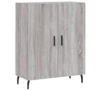 Yisssmeng Buffet Meuble de Rangement Sonoma Gris 69,5x34x90 cm | Armoire basse élégante avec pieds en métal pour salon, offrant un bel espace de rangement et d'exposition fonctionnel.