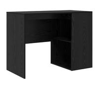 Yisssmeng Bureau 102 x 50 x 75 cm - Noir - Aspect chêne - Bureau d'ordinateur avec étagère - Design moderne - Plateau en bois robuste - Table d'ordinateur portable pour la maison, le bureau, le jeu