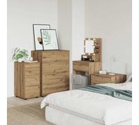 Yisssmeng Cabinet de rangement moderne 40 x 48 x 81 cm - En bois de chêne artisanal - Composite - 3 tiroirs - Organiseur à glissière - Mince - Minimaliste et polyvalent - Pour salon, chambre à coucher