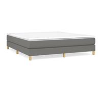 Yisssmeng Cadre de lit à sommier tapissier, gris foncé, 180 x 200 cm, avec housse en tissu respirant et pieds stables, design moderne, robuste et durable, pour chambre d'adolescent et chambre d'amis