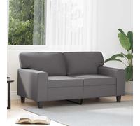 Yisssmeng Canapé-lit 2 places, gris, 154 x 77 x 80 cm, en cuir synthétique, surface de couchage de 120 cm, structure en métal robuste, banc rembourré confortable pour salon, clic-clac, cuisine, bureau