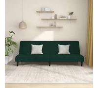 Yisssmeng Canapé-lit 2 places, vert foncé, en velours, 200 x 84,5 x 69 cm, design moderne, extensible, 200 x 100 x 32 cm, pour salon, chambre d'amis, bureau