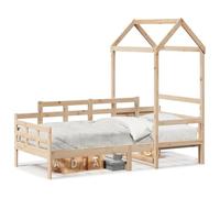 Yisssmeng Canapé-lit, en pin massif, avec toit, 80 x 200 cm, pour enfants, invités, design moderne, avec espace de rangement, pour salon, chambre à coucher et salle de jeux
