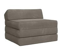 Yisssmeng Canapé-Lit Pliable 2 en 1 Matelas de Sol Gris Clair 70x60cm | Confortable chauffeuse convertible avec garnissage en mousse pour salon, chambre d'amis et petits espaces. Housse zippée.