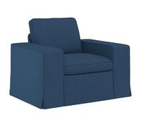 Yisssmeng Canapé Modulaire 1 Place Tissu Bleu 103x80x82 cm Cadre Métal | Siège modulable respirant avec cadre en métal robuste et accoudoirs en bois, idéal pour optimiser l'espace du salon.