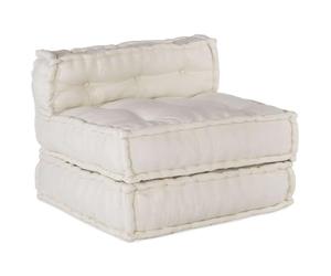 Yisssmeng Canapé modulaire en coton crème 70 x 70 x 54 cm | Module de coussin flexible en coton pour salon et véranda, idéal comme siège confortable ou fauteuil de sol.
