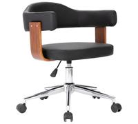 Yisssmeng Chaise de salle à manger, pivotante, en cuir synthétique et contreplaqué de hêtre, hauteur réglable, 55 x 50 x (70 à 78), design moderne avec rotation à 360 °, pour cuisine, salon, bureau