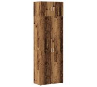 Yisssmeng Ensemble 3 Armoires Rangement 4 Portes Bois Ancien | Solution modulable 3 éléments en bois d'ingénierie pour optimiser l'espace dans le salon, la chambre ou le bureau.