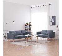 Yisssmeng Ensemble de canapé 2+3 en tissu résistant Gris foncé 116/168 cm Housses amovibles Structure en bois Salon Bureau