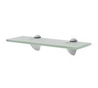 Yisssmeng Étagère flottante, en verre de sécurité, 30 x 20 cm, 8 mm, avec étrier de serrage en zinc, moderne, mat, supporte jusqu'à 10 kg, pour salle de bain, salon, chambre à coucher