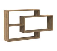 Yisssmeng Étagère Murale 3 Compartiments Chêne Artisanal 104x20x58,5 cm | Bibliothèque suspendue à triple compartiment pour optimiser le rangement dans votre salon, bureau ou entrée.
