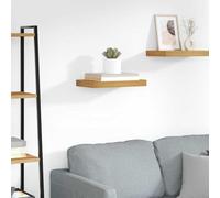Yisssmeng Étagère murale, 40 x 23,5 cm, marron, flottante, en matériau à base de bois, design moderne, robuste et durable, pour salon, chambre, cuisine, salle de bain