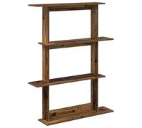 Yisssmeng Étagère Murale Multi-Niveaux 100x20x126cm Bois d'Ingénierie | Bibliothèque suspendue polyvalente pour salon et chambre, structure rectangulaire solide avec grands compartiments.