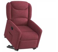 Yisssmeng Fauteuil de relaxation, bordeaux, largeur d'assise : 50 cm, avec système d'aide au relevage, moteur électrique, 78 x 95 x 100 cm, housse en tissu 100 % polyester, robuste et confortable
