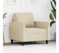 Yisssmeng Fauteuil en velours crème 92 x 77 x 80 cm avec structure en métal - Design moderne - Rembourrage confortable - Peu encombrant - Pour petit salon, canapé et chambre à coucher
