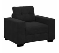 Yisssmeng Fauteuil Relax 1 Place Velours Noir 100x78x80 cm | Assise rembourrée en mousse avec accoudoirs élégants, idéale pour le salon, la chambre ou le bureau.