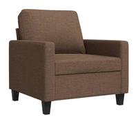 Yisssmeng Fauteuil rembourré moderne avec housse en tissu et structure en métal, fauteuil de relaxation confortable pour salon et chambre à coucher, fauteuil simple, 78 x 77 x 80 cm, marron