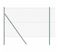 Yisssmeng Green Garden Fence - 1,5 x 25 m - Fil en acier - 60 mm - Kit de poteaux résistants aux intempéries - Pour barrière pour animaux de compagnie