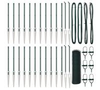 Yisssmeng Green Garden Fence Barrière de jardin 50 x 0,8 m 25 mm en maille d'acier PVC moderne durable pour cour patio extérieur sécurité des animaux domestiques