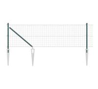 Yisssmeng Green Garden Fence - Kit de panneau européen en acier PVC - 0,4 x 25 m - Avec fil de fer - Bordure en maille pour jardin, patio, extérieur, barrière de confidentialité pour chiens et plantes