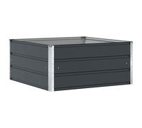 Yisssmeng Jardinière Carrée Acier Anthracite 100 x 100 x 45 cm