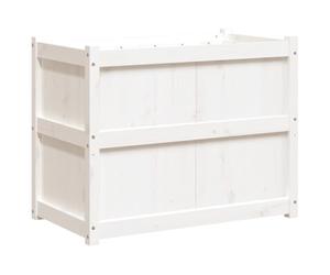 Yisssmeng Jardinière en Bois de Pin Massif Blanc 90x50x70 cm