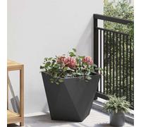 Yisssmeng Jardinière noire 40 x 40 x 40 cm en acier - Design moderne et robuste - Pour jardin, terrasse, balcon et plantes d'intérieur et d'extérieur